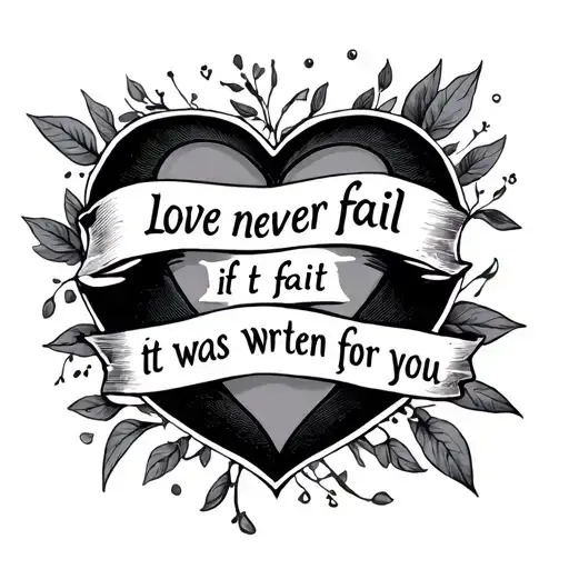 Love Never Fail If It Fait It Was Written For You