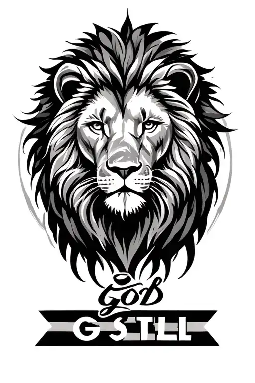 God Is Greater Than The Highs And Lows With Lion In Background And Be Still