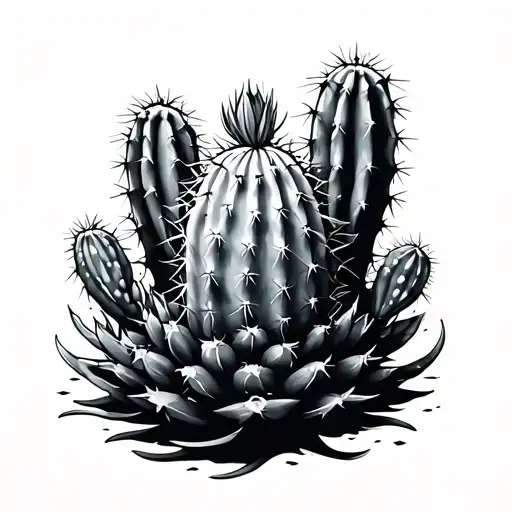 Abstract Prickley Pare Cactus