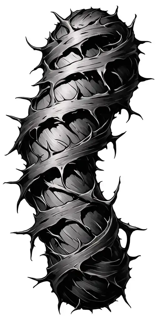 Hawthorn Tree Thorns Wrapped