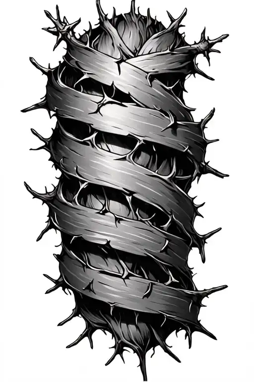 Hawthorn Tree Thorns Wrapped