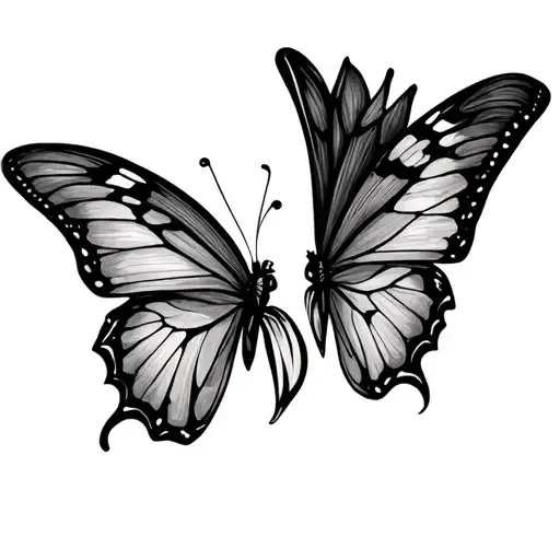 Two Butterfly Letter M