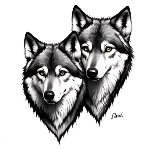 Brother And Sister Wolf