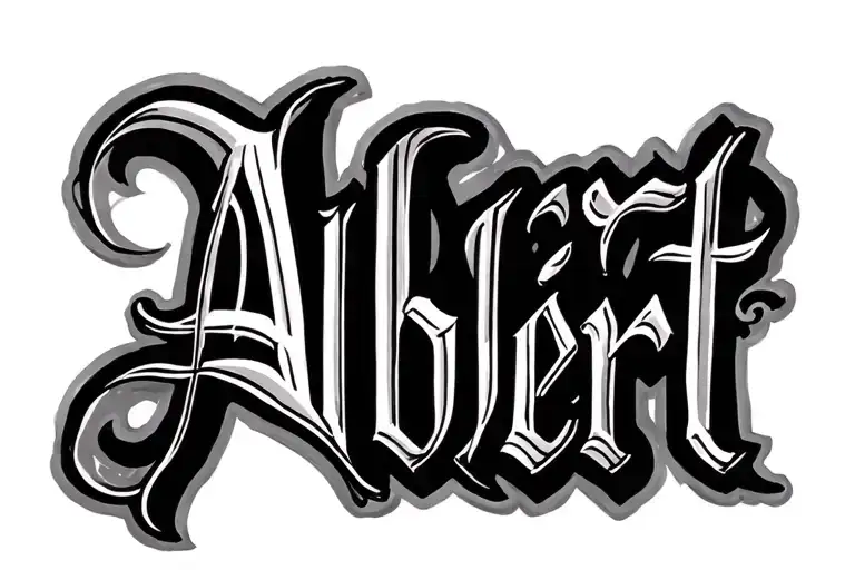 The Word Albert In Old English Just The Outline
