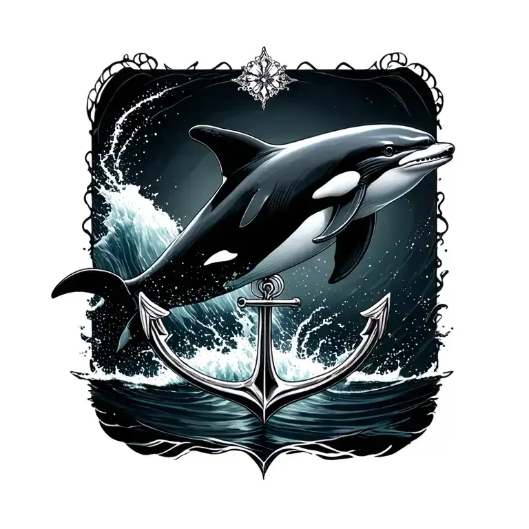 Anchor Dolphin Amd Orca Whale