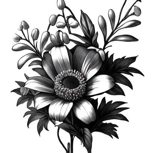 Aster And Lily Of Valley