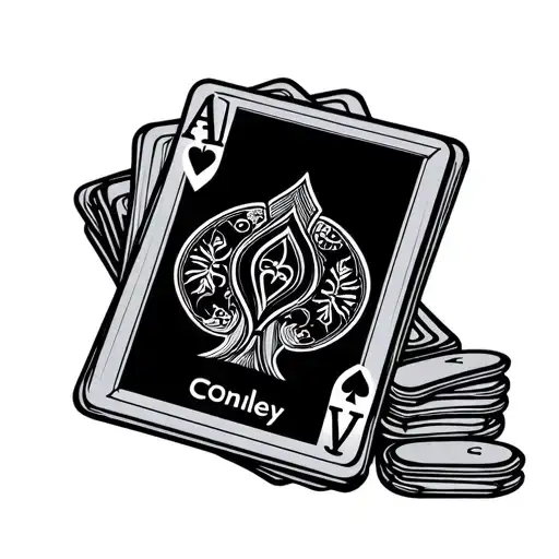 Old Maid Card Game With The Name Conley On It