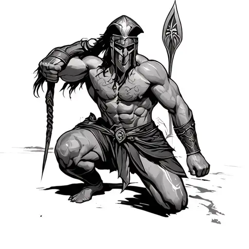 Kneeling Spartan
