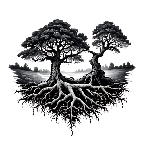 Tree Woth Roots Forming