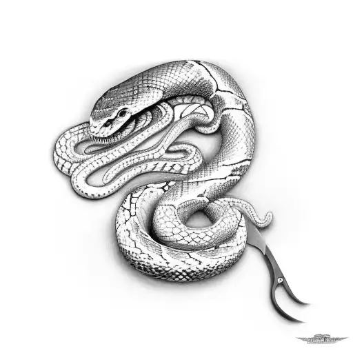 Knife With Snake