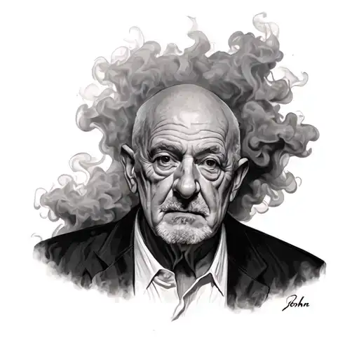 John Clarke Written With Smoke Around It