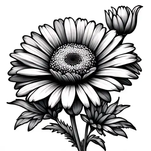 Aster Flower And Marigold Flowers