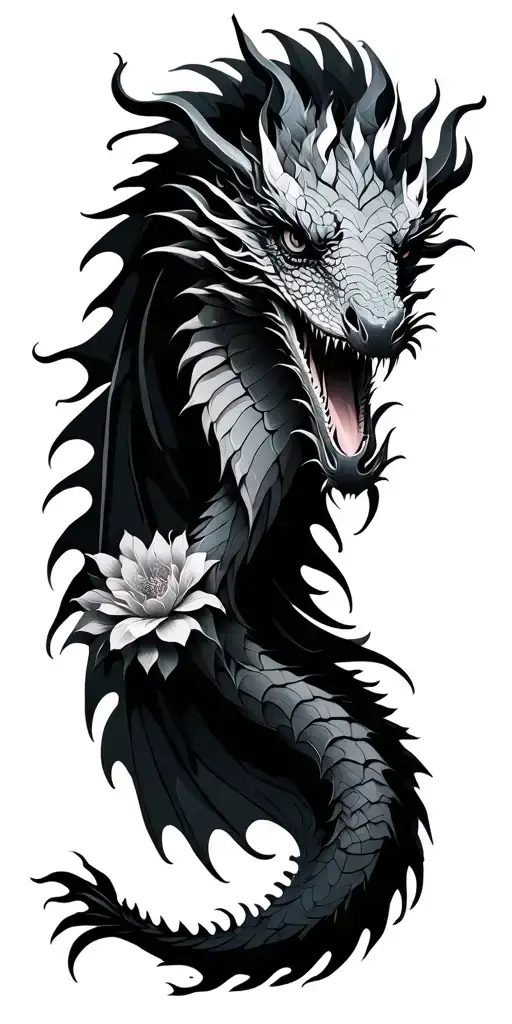 Fantasy Dragon Floral Patterns