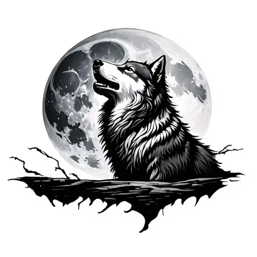 Howling Wolf Howling At The Moon