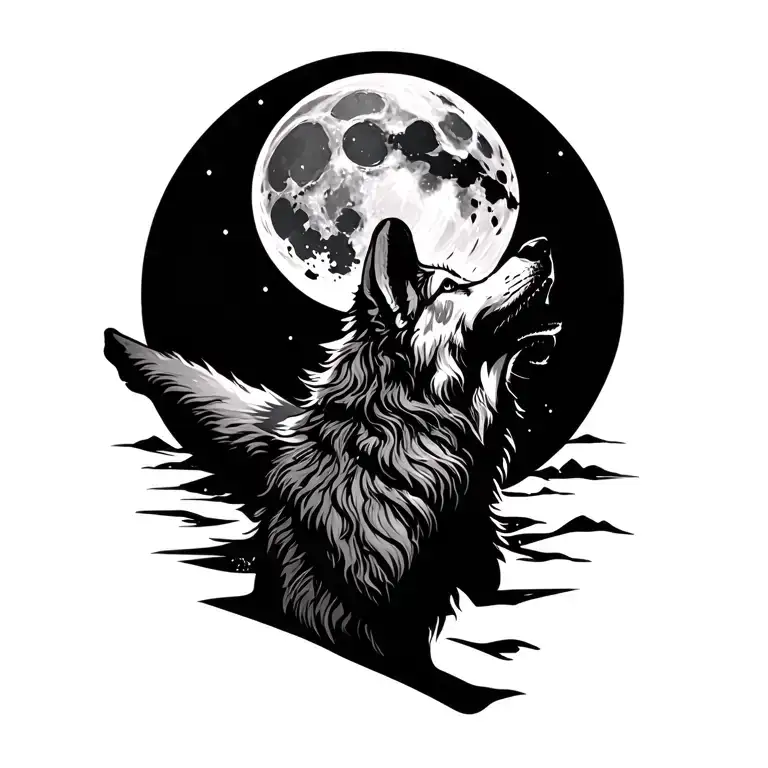 Howling Wolf Howling At The Moon