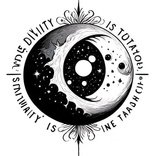 Moon Phase Design With Line That Reads Sensitivity Is Divinity