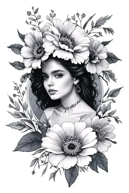 Polaroids And Flowers Intertwined