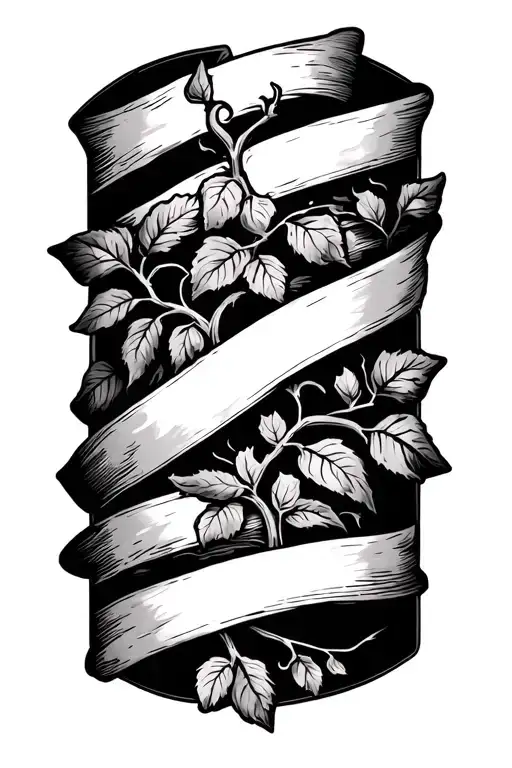 Double Band With Vines In The Middle