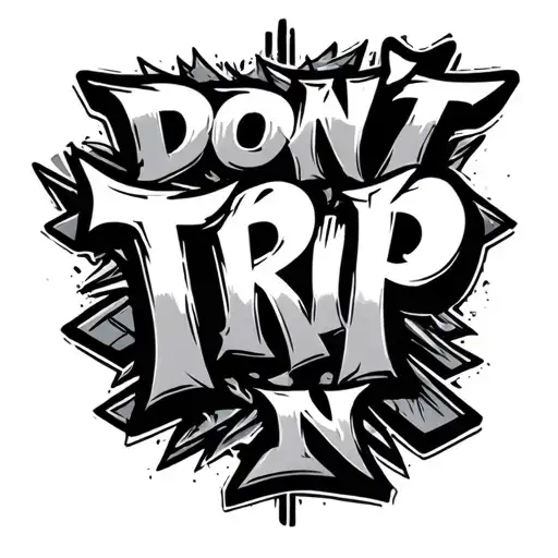 Don't Trip In Graffiti With Religious Design