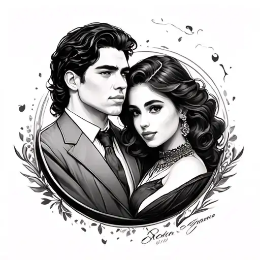 Selma And Benicio With Globe Surrounded