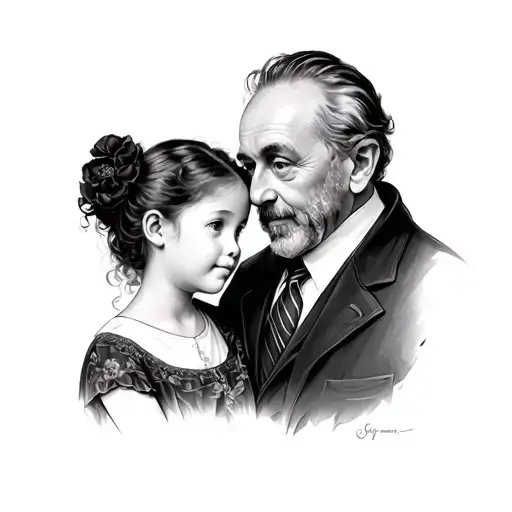 Grandfather And Granddaughter