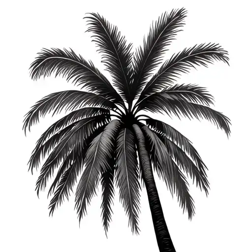 Fine Line Palm Tree