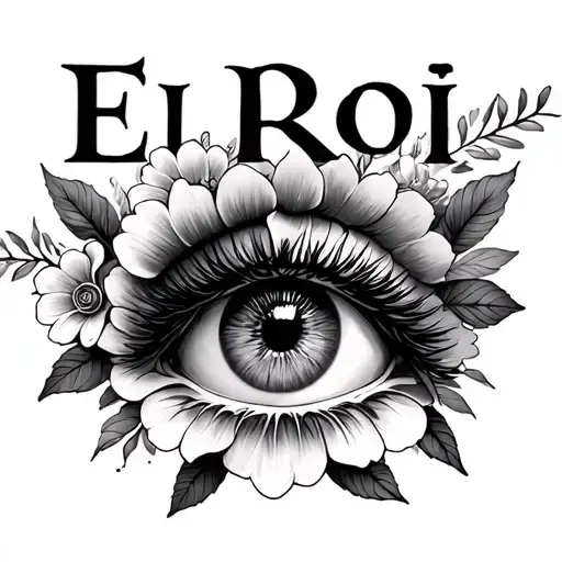 Eyes Of Christ Surrounded By Flowers Using The Phrase El Roi
