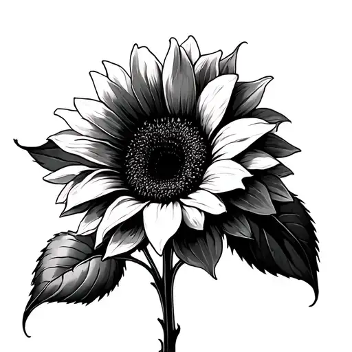 Sunflower And Habiscus Interwined