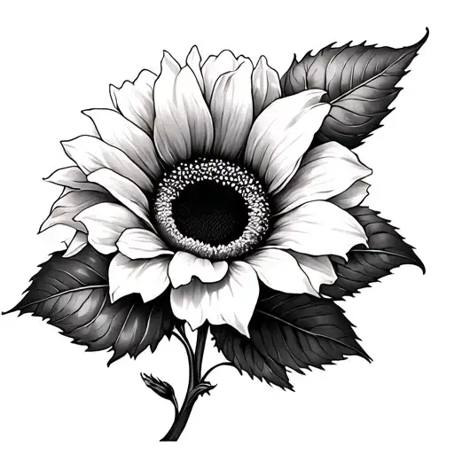 Sunflower And Habiscus Interwined