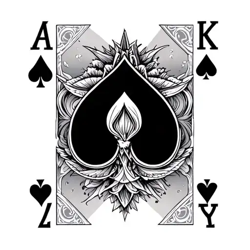 Ace Card Design Featuring Symbols