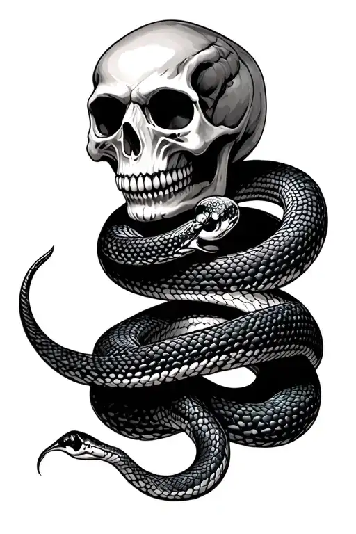 Skull Snake Wrapped