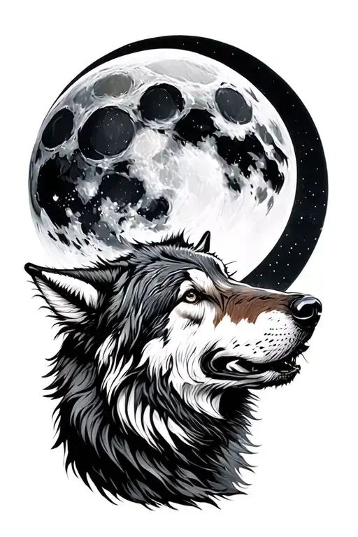 Wolf Howling At The Moon