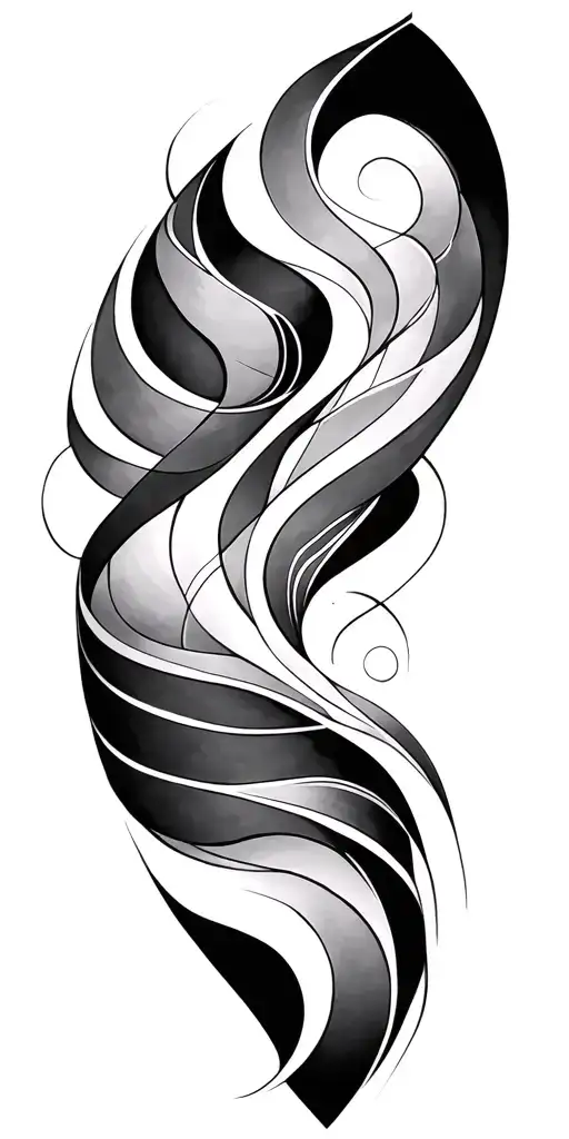 Geometric Flowing Shapes Down The Arm