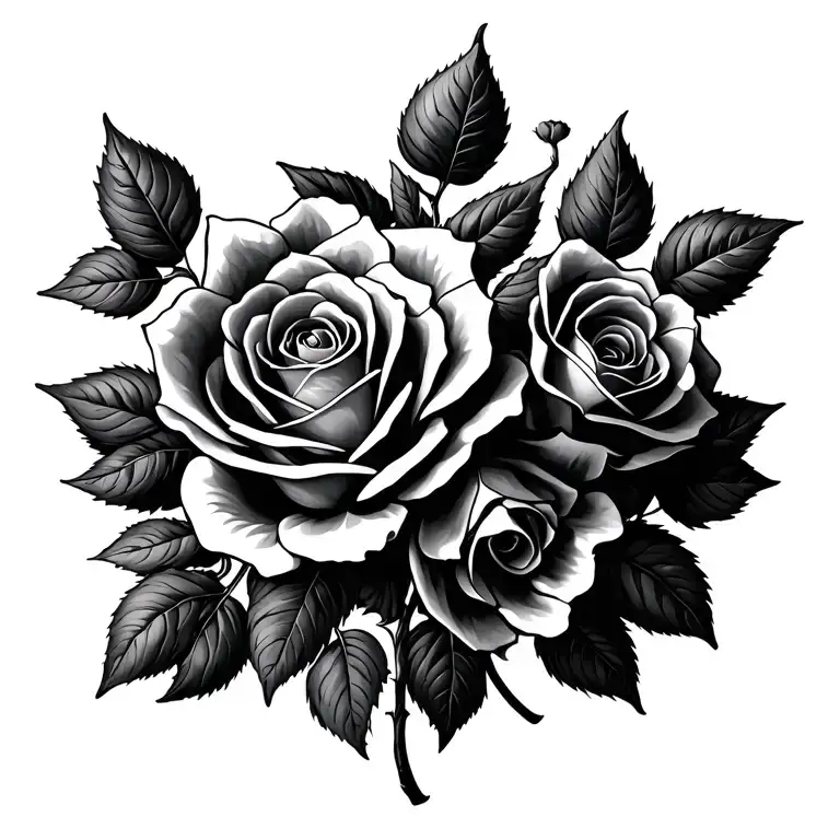 Roses And Vines Growing