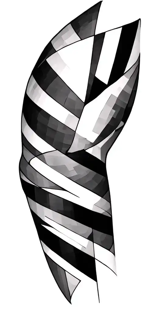 Geometric Shapes Patterned Down The Arm