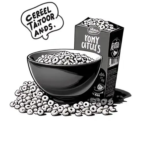 Bowl Of Cereal With Cereal Box