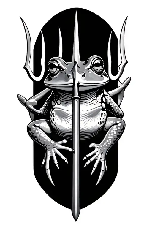 Frog With Trident