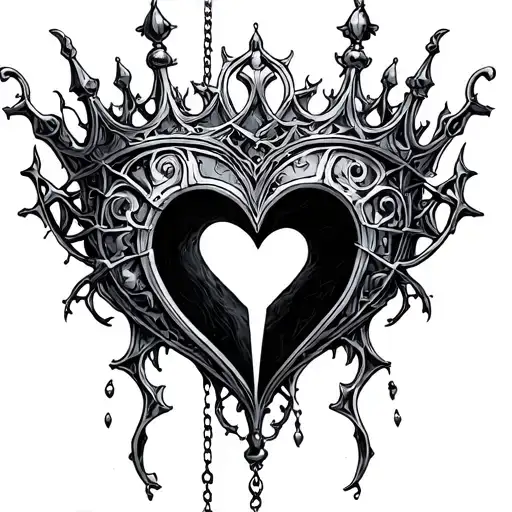 Keyhole Heart Crown Hanging Form A Web