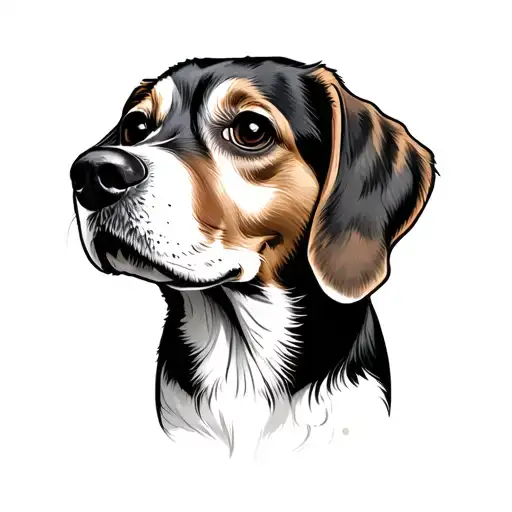 Beagle Head Tattoo Design