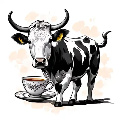 Cow And Tea Cup