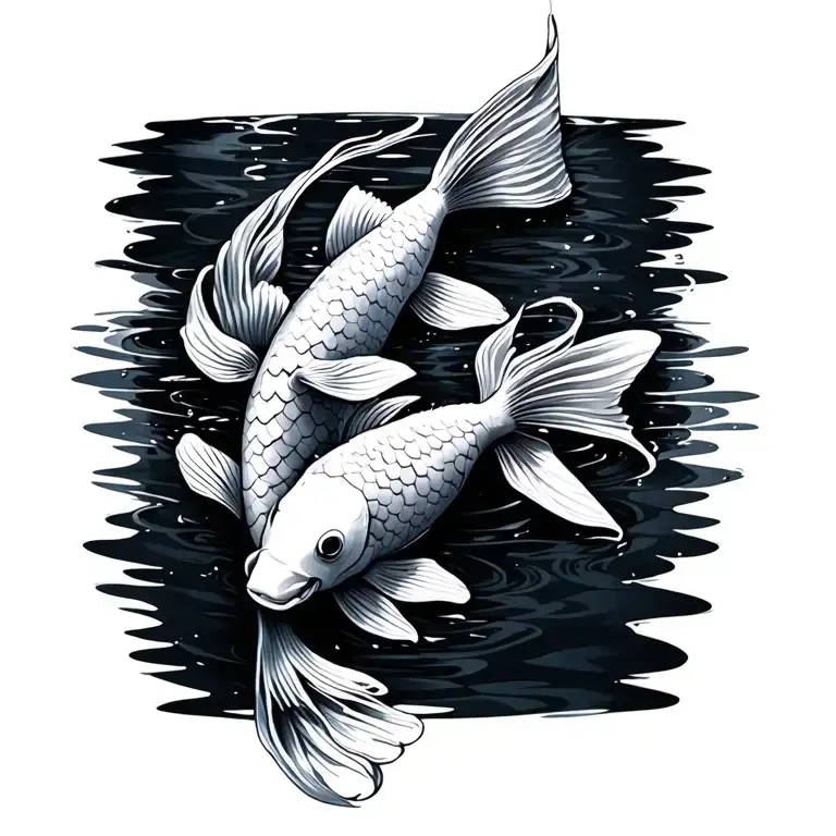 Koi Fish Swimming