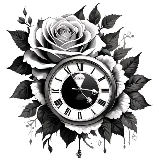 Roses And A Clock
