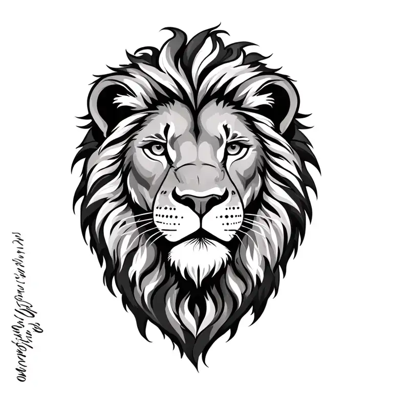 Lion With Quote Written