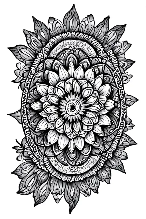 Mandala Design Incorporating Elements
