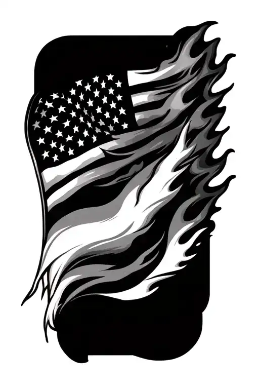 Philippine Flag And American Flag Forearm Flame