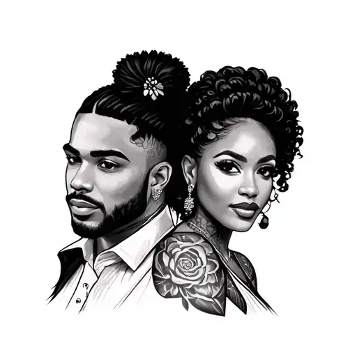 Black Tattoos For Jamaican Couples