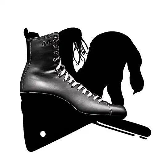 Figure Skate With Semi Colon As The Blade