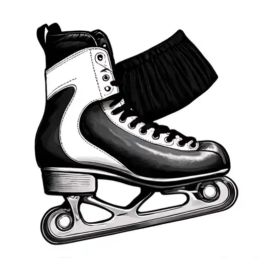 Figure Skate With Semi Colon