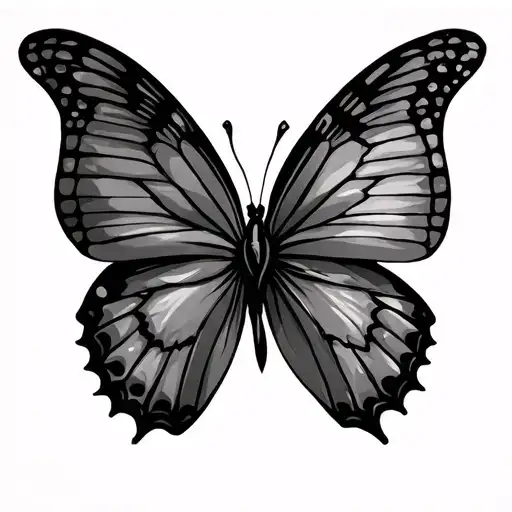 Half Butterfly Tattoo On The Waist