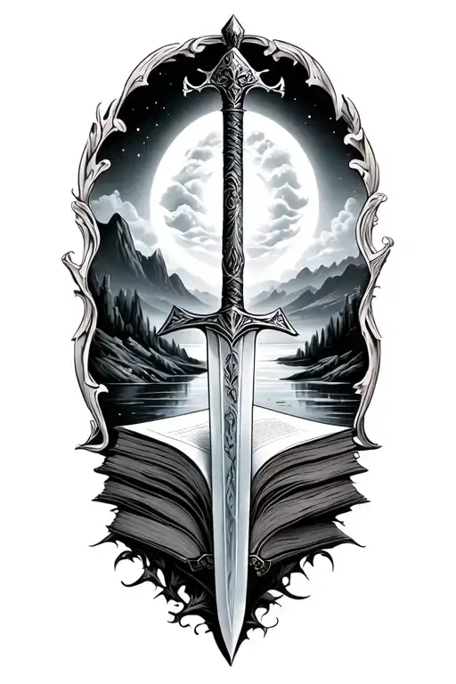 Books Sword Fantasy Landscape